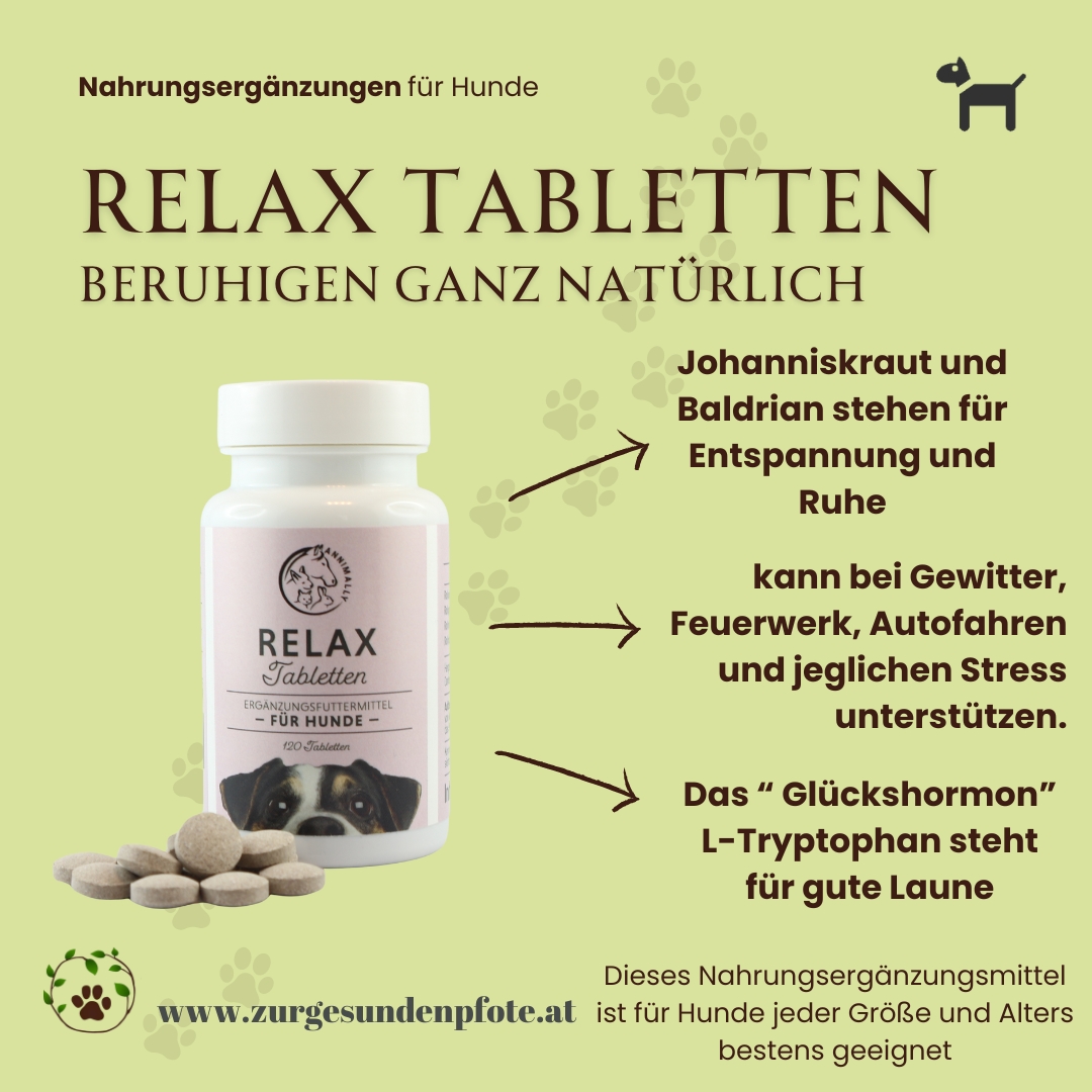 Relax Tabletten - beruhigen ganz natürlich ängstliche Hunde