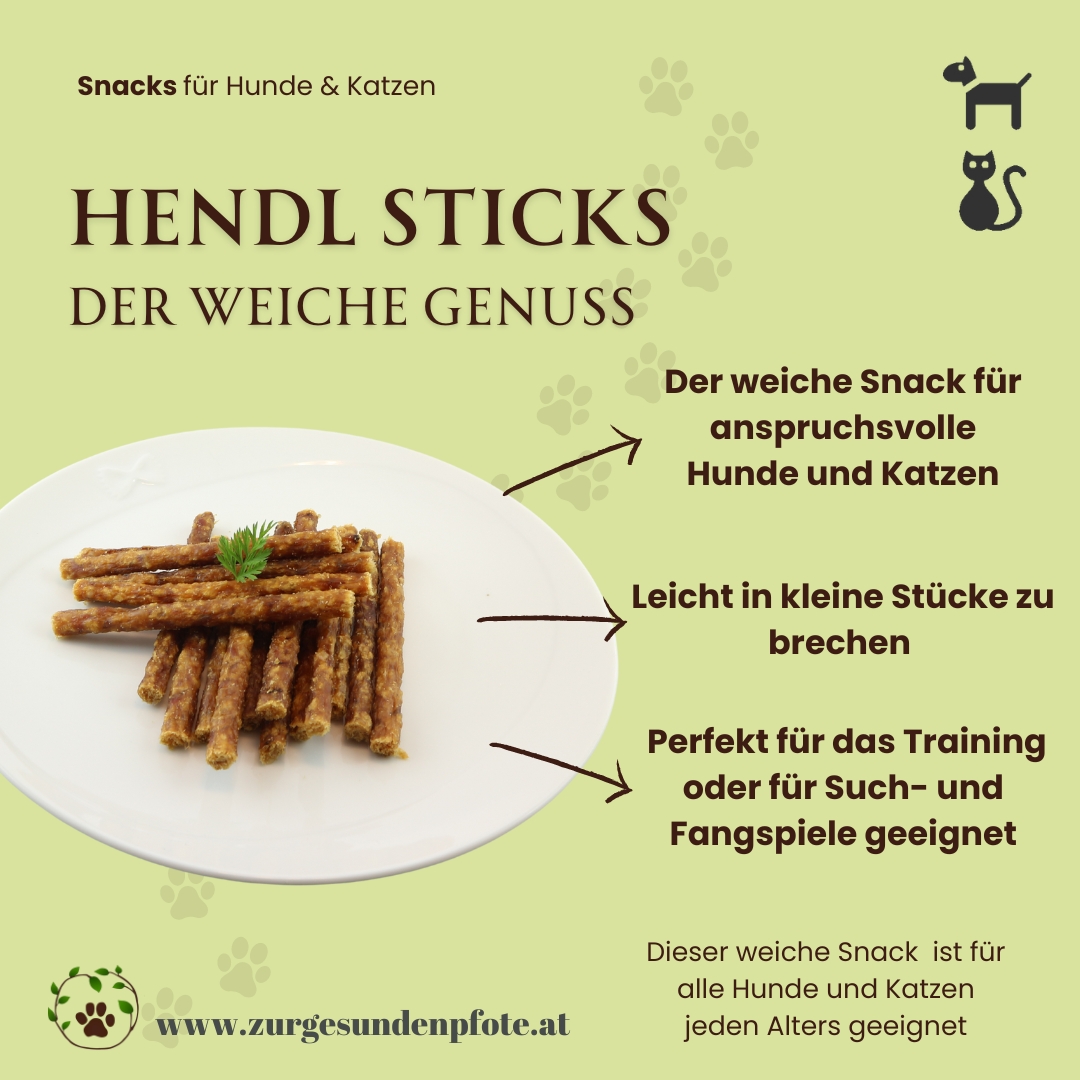 Hendl Sticks - der weiche Genuß für Katzen