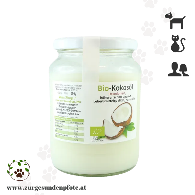 Bio Kokosöl für Hunde gegen Zecken