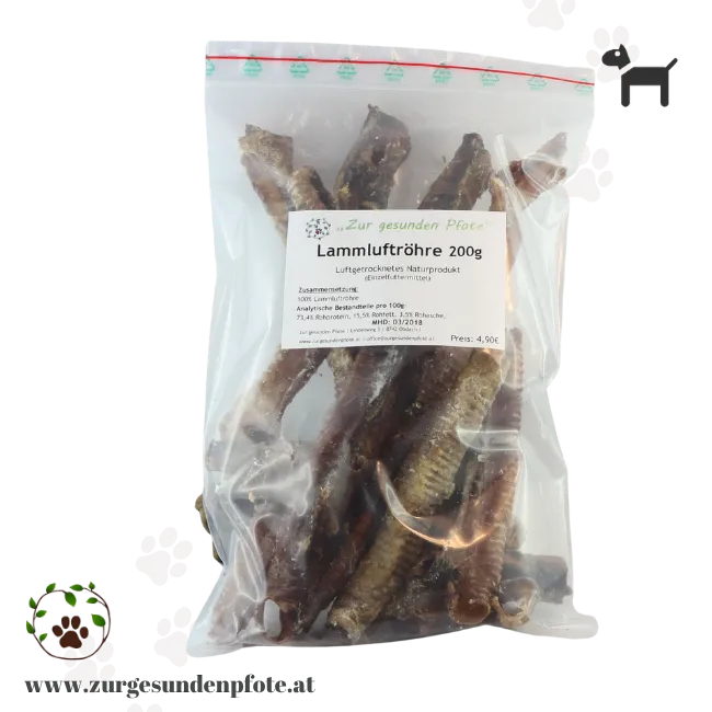 Lammluftröhre - der extravagante Kauspaß für Hunde - 200g