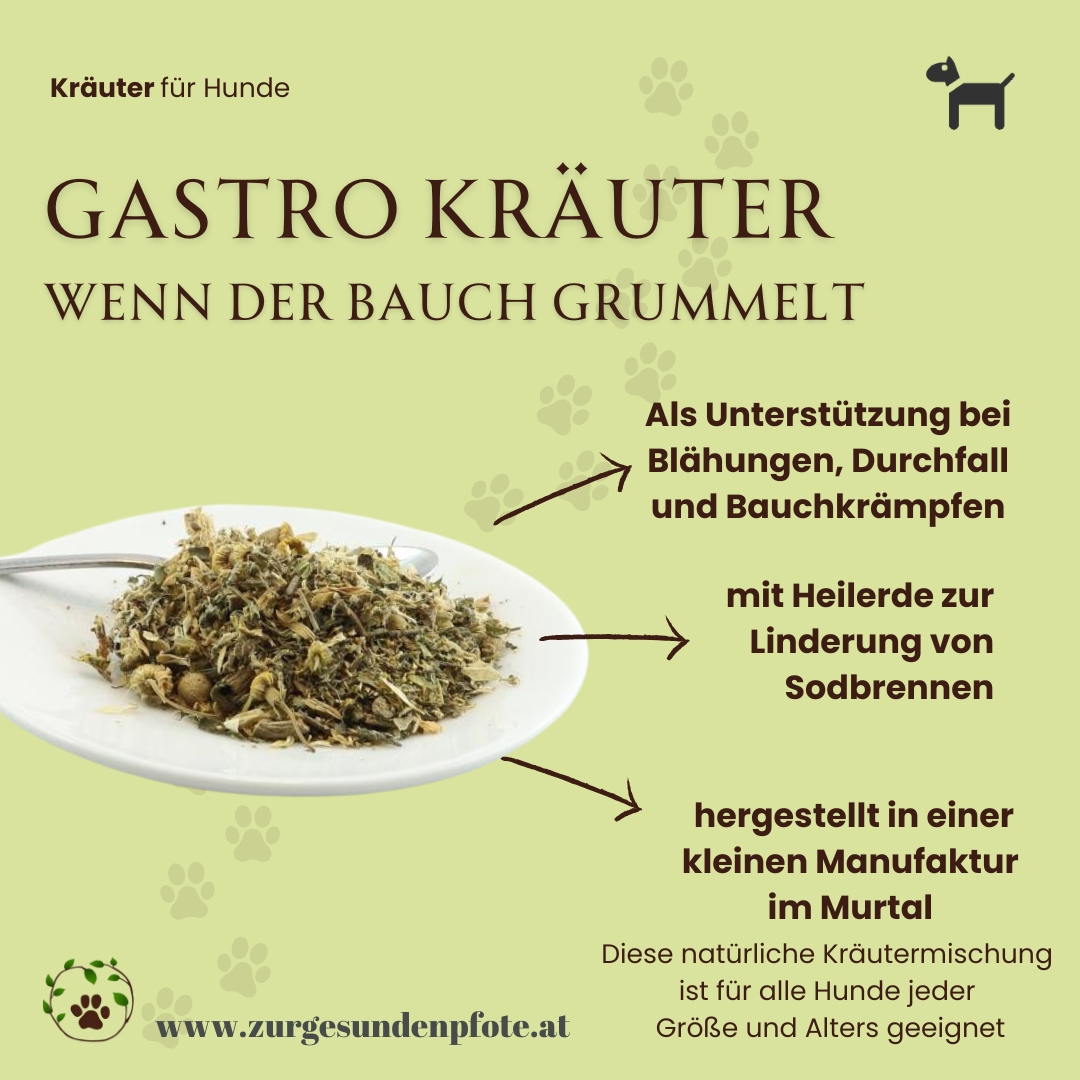 Gastro Kräuter für Hunde - wenn der Bauch grummelt - 75g