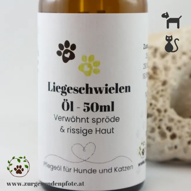Liegeschwielen Öl - für Katzen Verwöhnt spröde & rissige Haut - 50ml